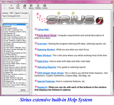 Sirius Help System